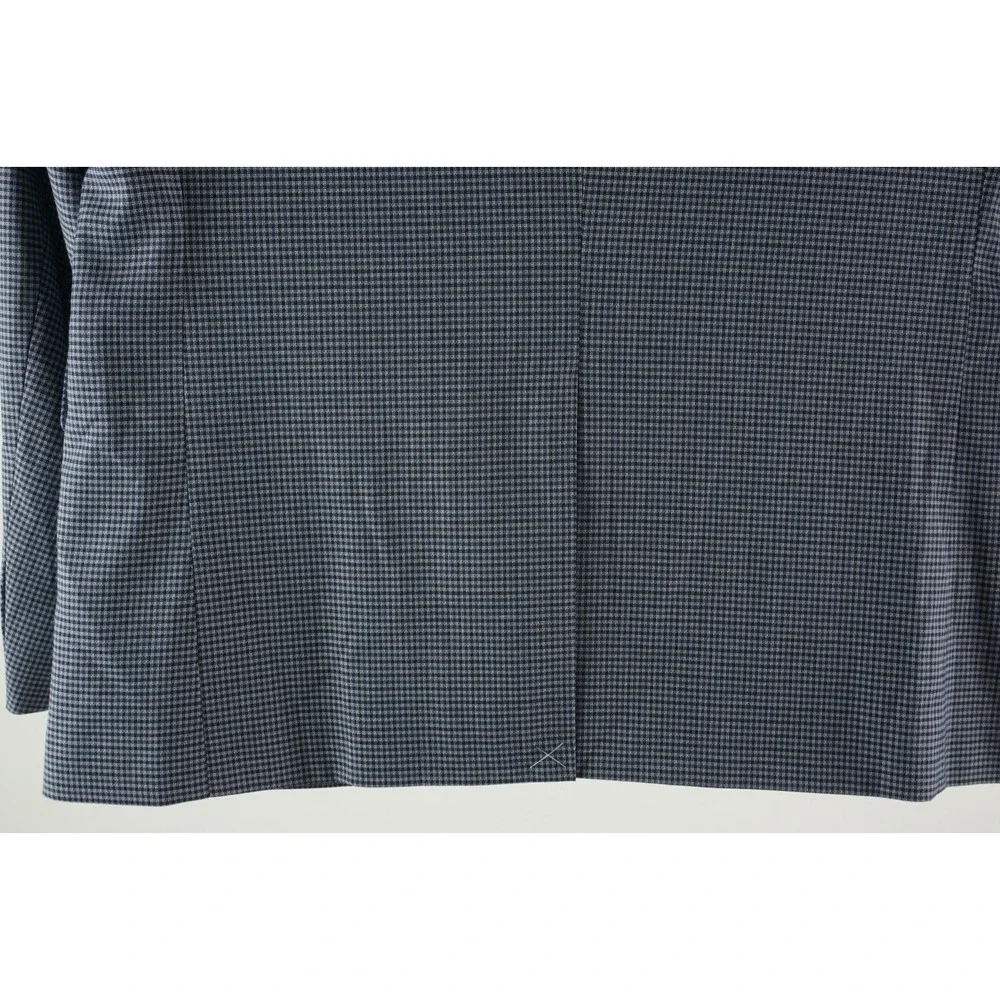 New $360 Ben Sherman Men's 40R Blue Woven Check Stretch Vented Notch Suit Jacket